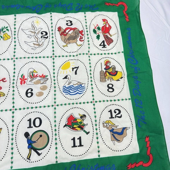 Sunweave Linen Cotton Napkin 12 Days of Christmas Vintage - Picture 4 of 6